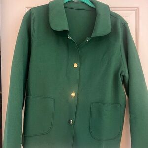 NWOT Green Women's Jacket with Gold Buttons